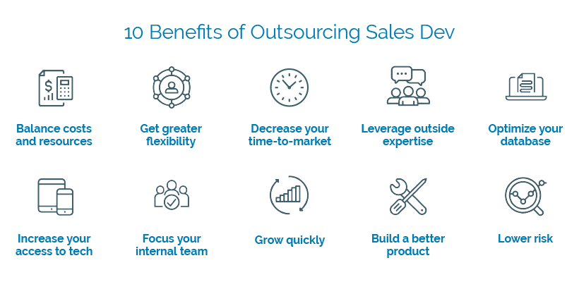 List of 10 benefits of outsourcing sales development