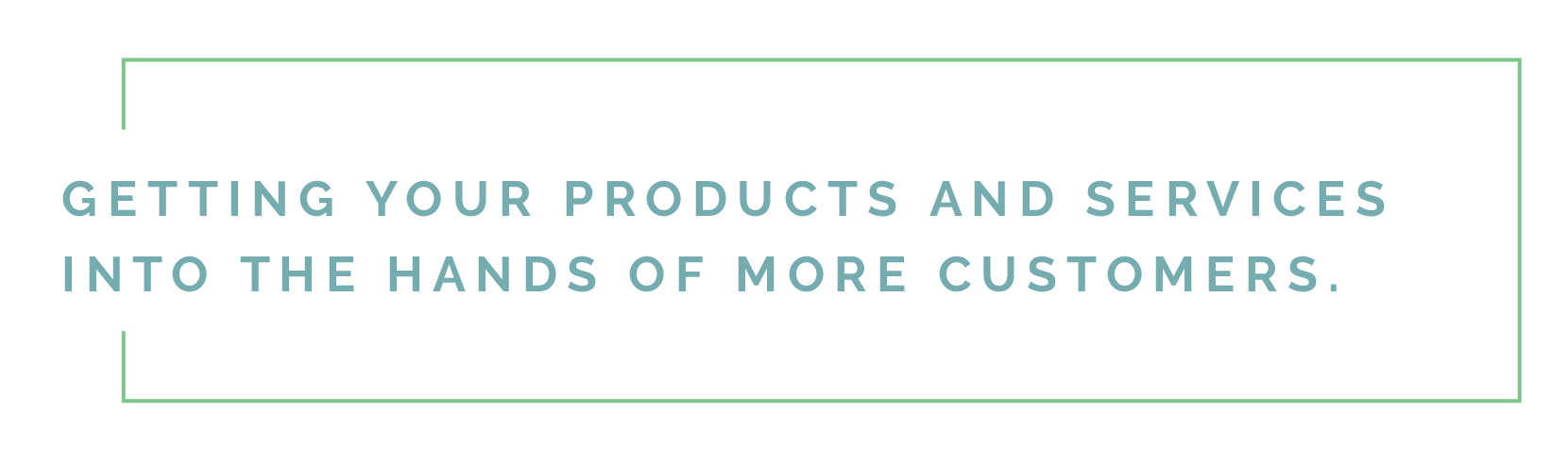 Products and services callout quote graphic